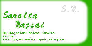 sarolta majsai business card